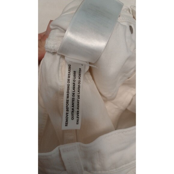 Women's Madewell The Perfect Vintage Jean Raw Hem Edition Tile White, Size 25 - Picture 12 of 12